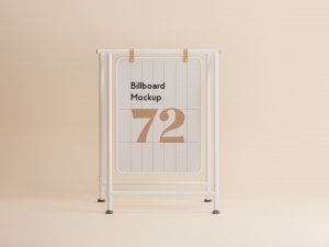 Sidewalk or Street Billboard for Advertising 3D Model
