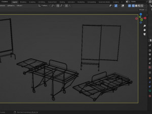 Gurney 3D Model