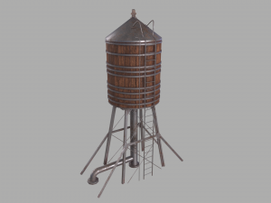 Water tower 3D मॉडल