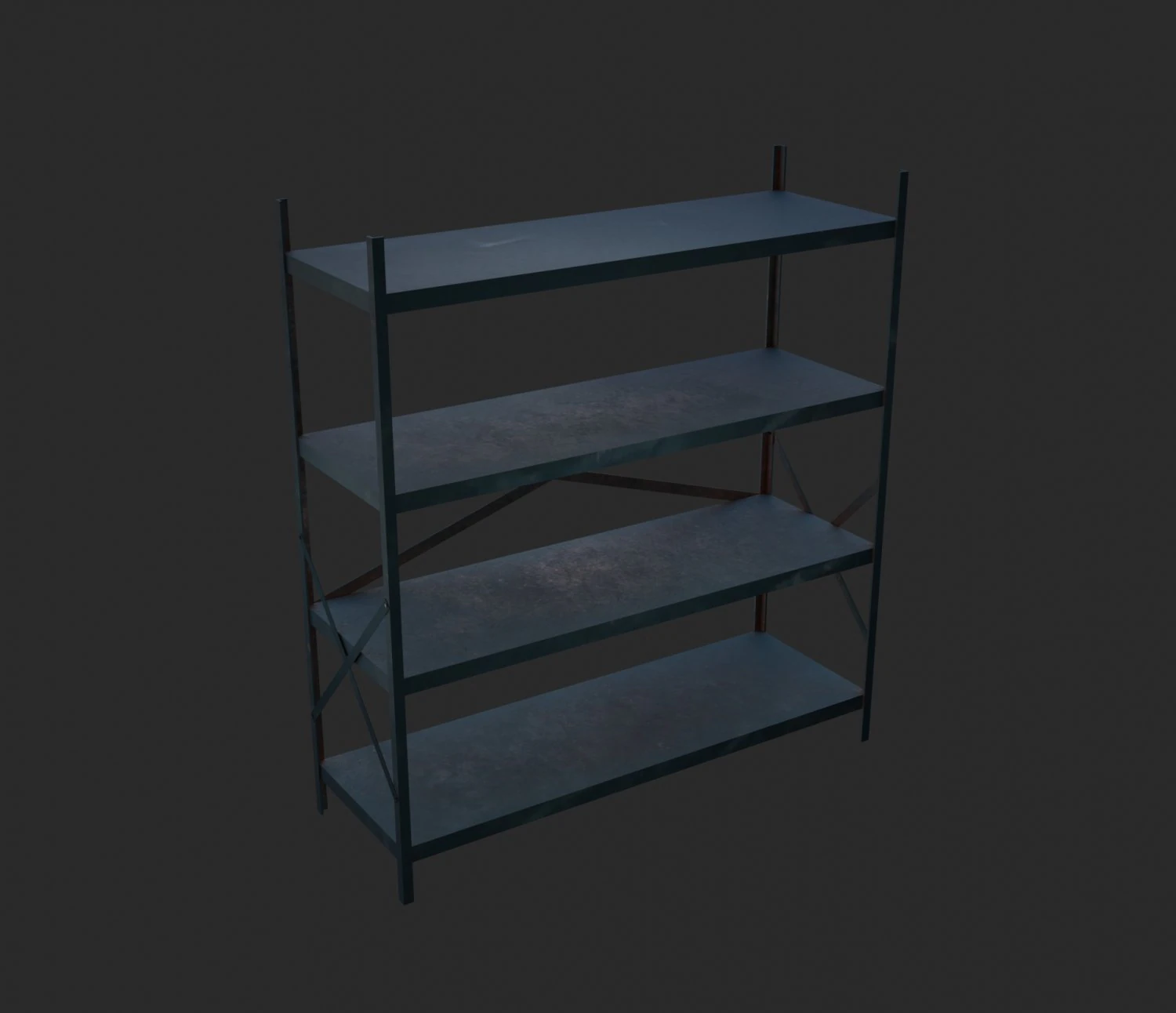 Iron shelf 3D Model .c4d .max .obj .3ds .fbx .stl .blend 