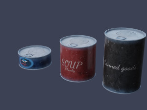 Tin Can Set Model 3D