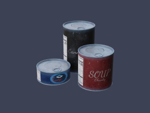 Tin Can Set 3D Model