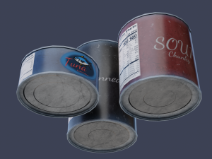 Tin Can Set 3D Model