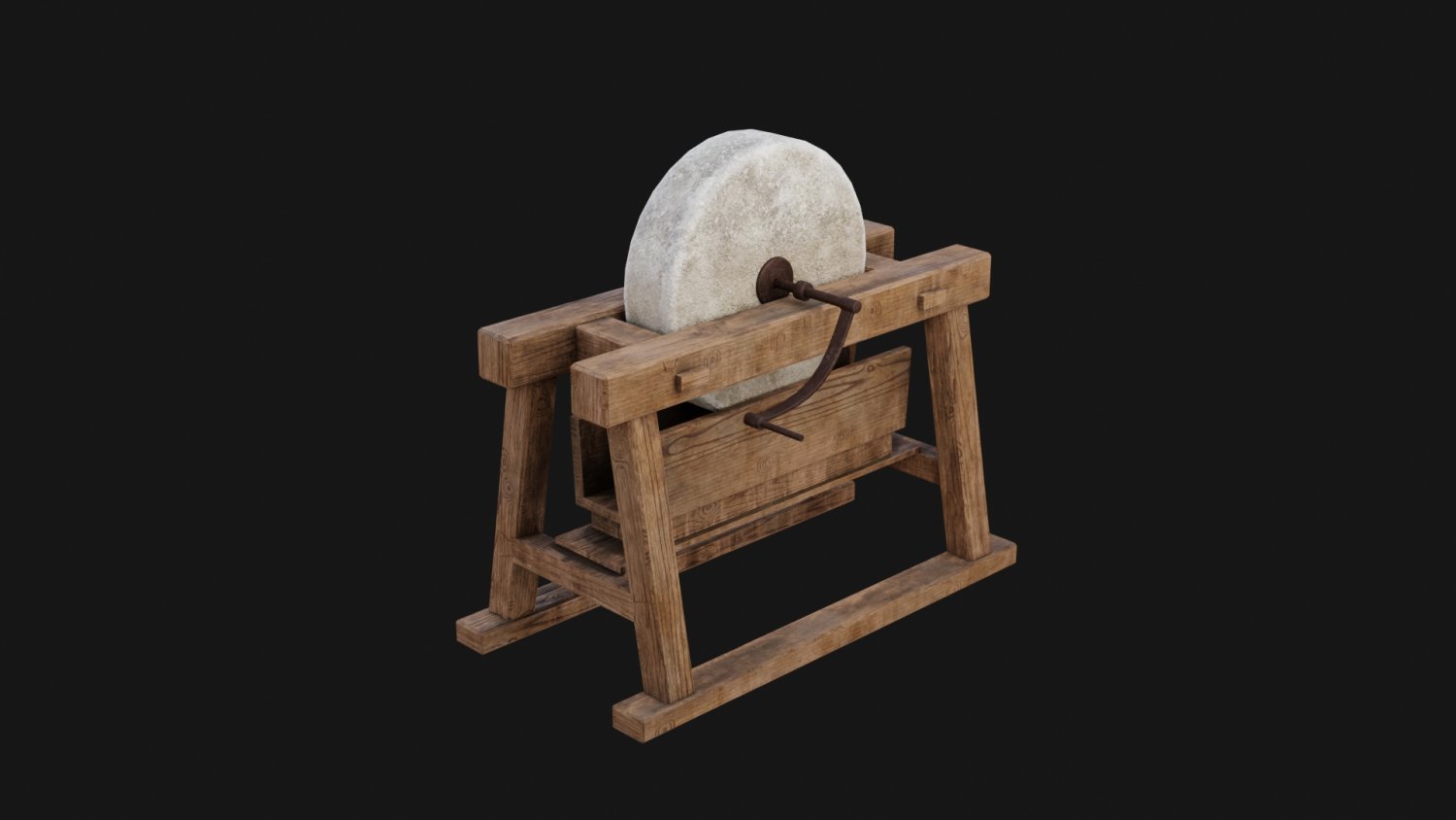 3D model Medieval Sharpening Stone Game Ready VR / AR / low-poly