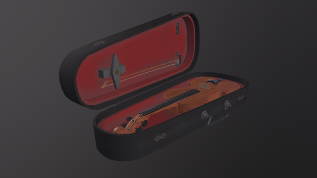 Violin music instrument 3D मॉडल .c4d .max .obj .3ds .fbx .stl .blend 