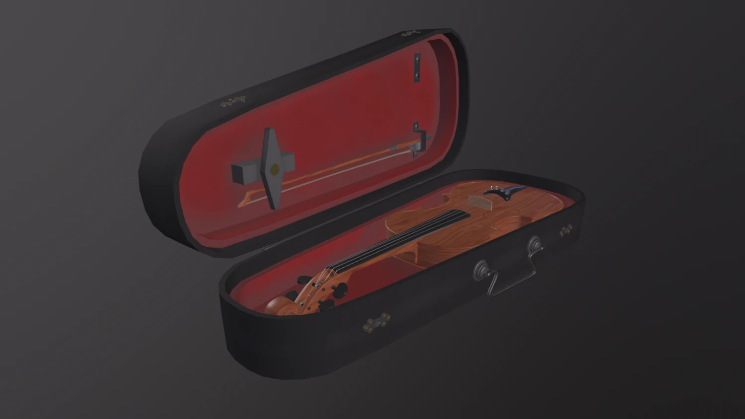 Violin music instrument 3D Model .c4d .max .obj .3ds .fbx .stl .blend 