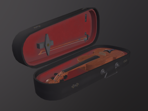 Violin music instrument  3D Model