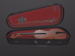 Violin music instrument 3D मॉडल