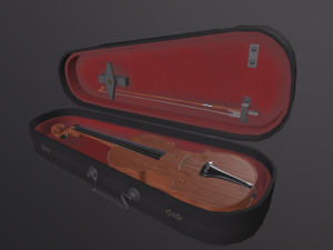 Violin music instrument 3D मॉडल