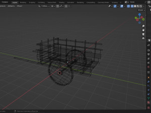 Old Wooden Cart Modelo 3D