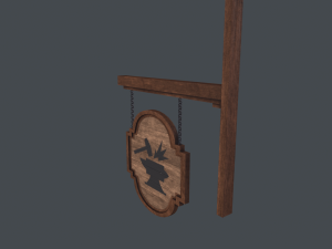 Old blacksmith sign Modelo 3D