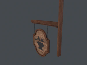 Old blacksmith sign 3D Model