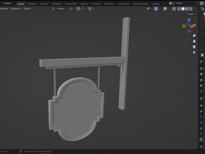 Old blacksmith sign Modelo 3D