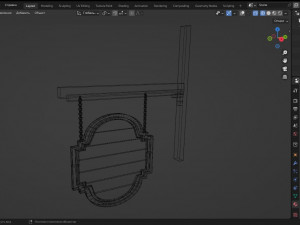 Old blacksmith sign Modelo 3D