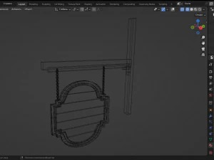 Old blacksmith sign 3D Model