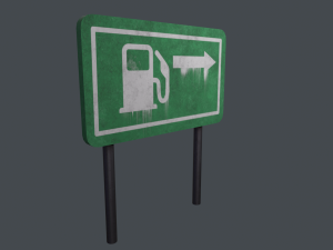 Gas station signboard Modèle 3D