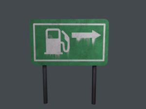 Gas station signboard Modèle 3D