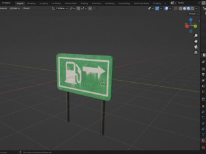 Gas station signboard Modèle 3D