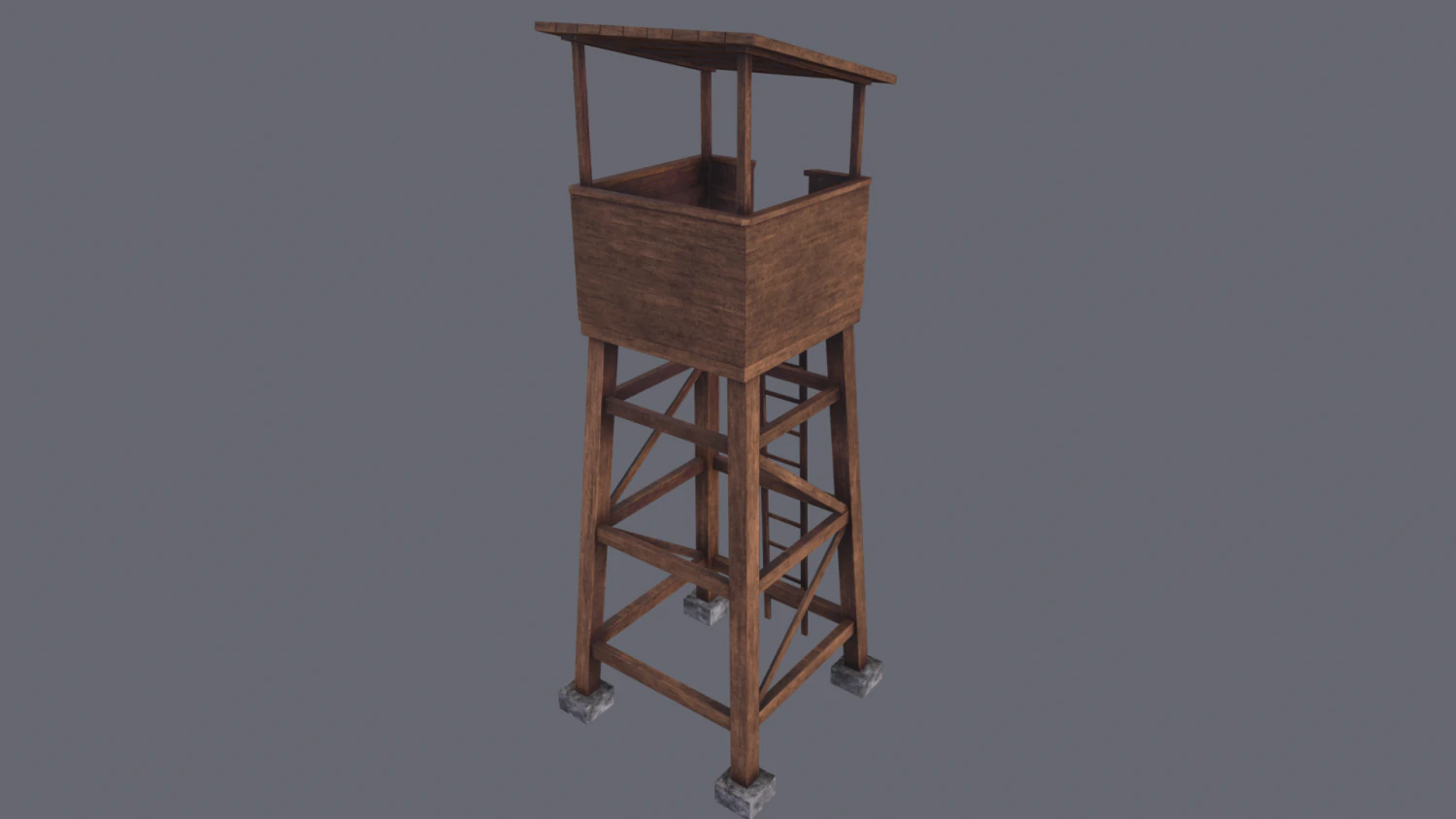 Observation Tower 3D Model .c4d .max .obj .3ds .fbx .stl .blend 