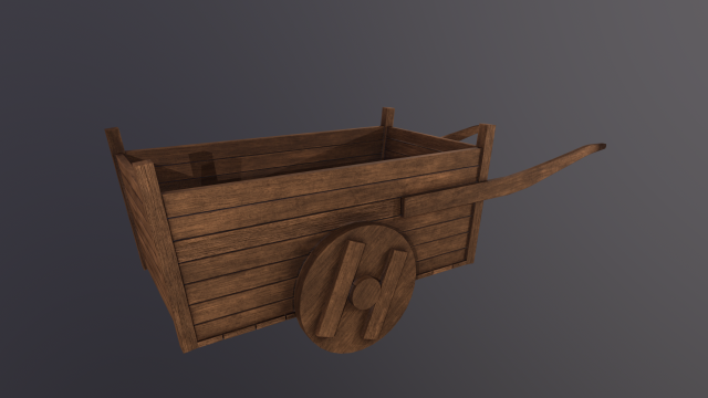 Old Wooden Cart Modelo 3D .c4d .max .obj .3ds .fbx .stl .blend 