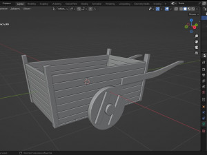 Old Wooden Cart Modelo 3D