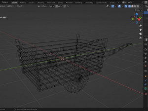 Old Wooden Cart Modelo 3D