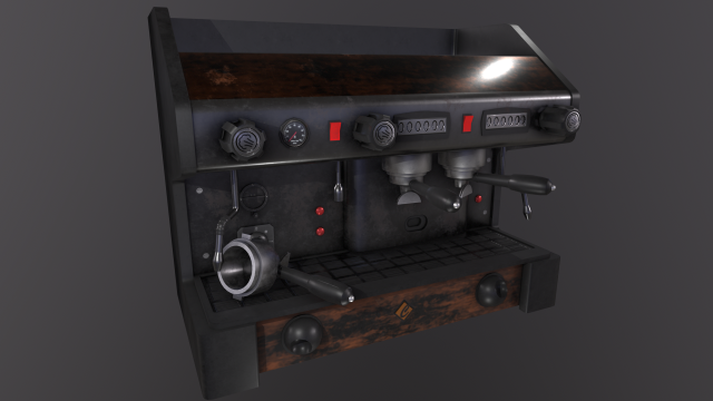 Coffe machine 3D Model .c4d .max .obj .3ds .fbx .stl .blend 