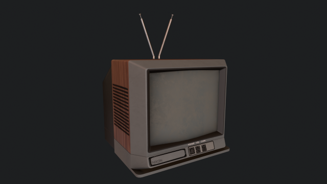 Television retro Modelo 3D .c4d .max .obj .3ds .fbx .stl .blend 