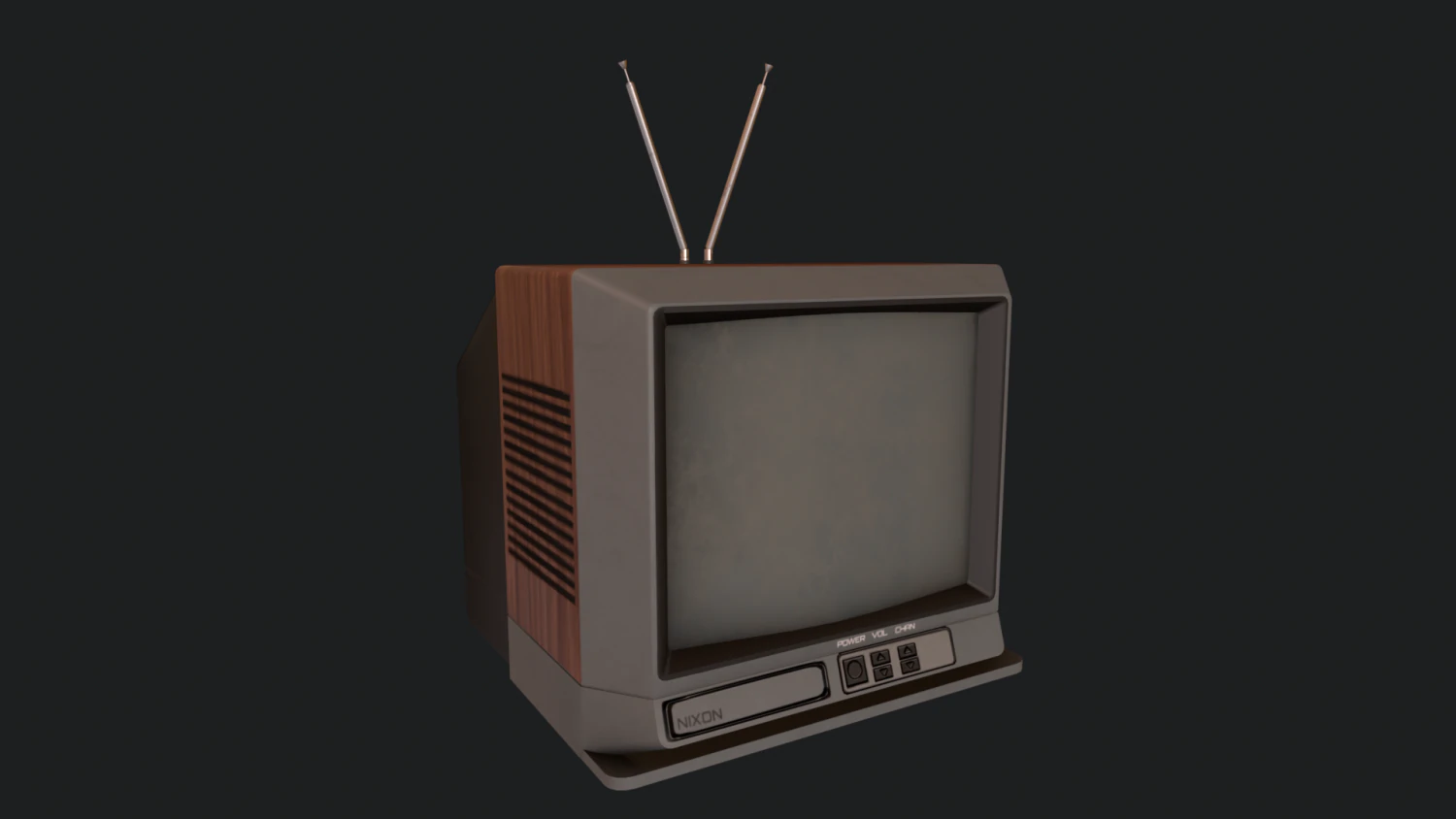 Television retro 3D Model .c4d .max .obj .3ds .fbx .stl .blend 