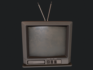 Television retro Modelo 3D