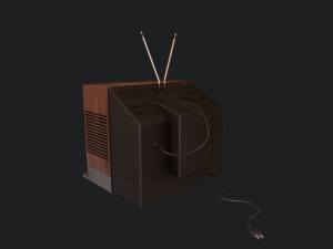 Television retro Modelo 3D