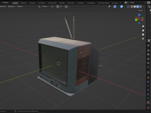 Television retro Modelo 3D