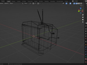 Television retro Modelo 3D