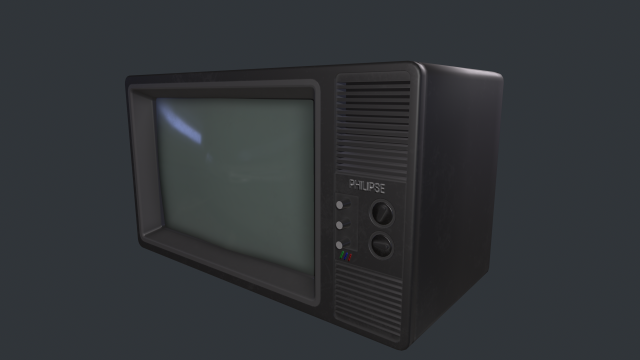 Television retro Model 3D .c4d .max .obj .3ds .fbx .stl .blend 