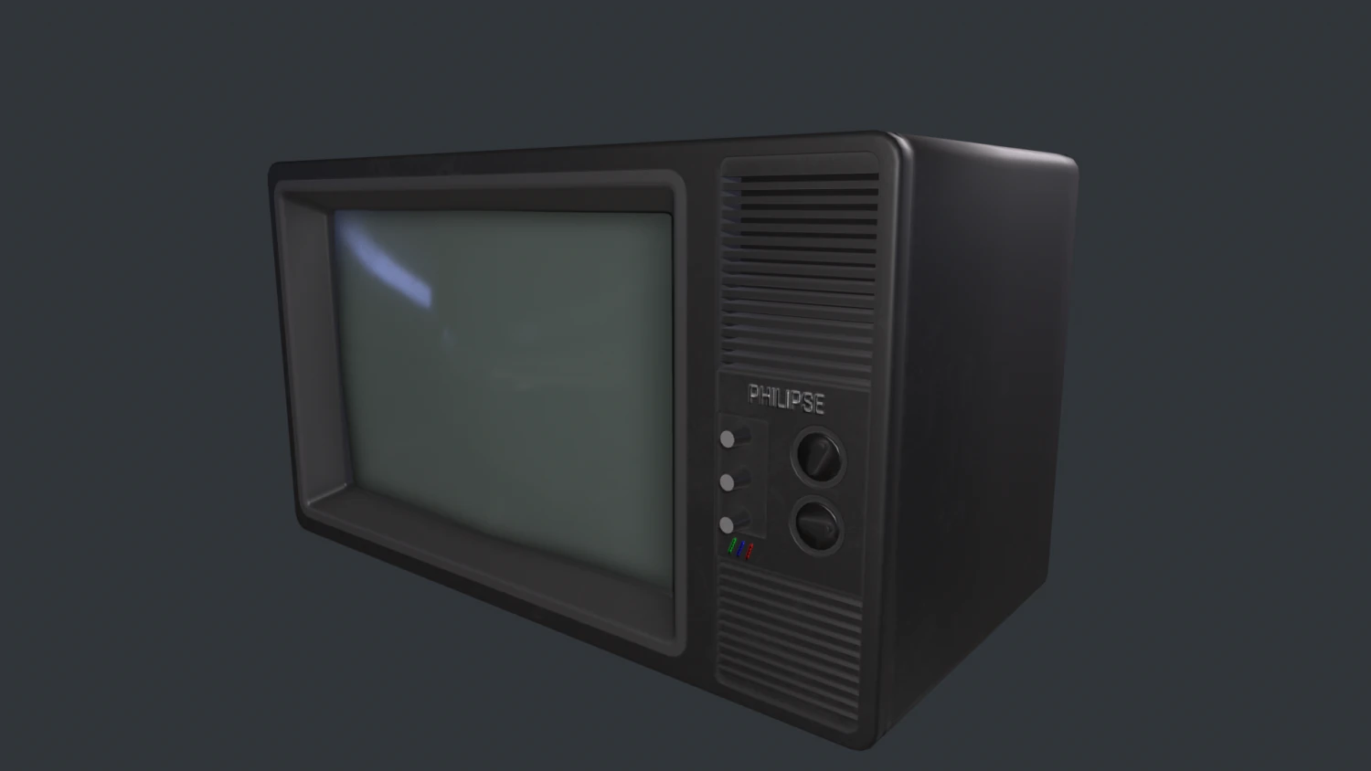 Television retro 3D Model .c4d .max .obj .3ds .fbx .stl .blend 