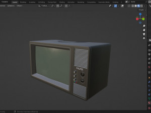 Television retro Model 3D