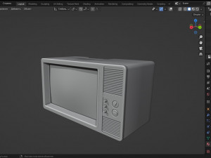 Television retro Model 3D