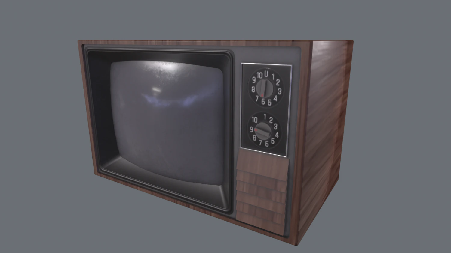 Television retro 3D Model .c4d .max .obj .3ds .fbx .stl .blend 