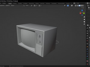 Television retro 3D 模型