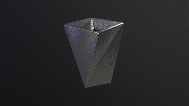 Vase Twisted Square 3D 模型 .c4d .max .obj .3ds .fbx .stl .blend 