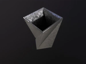 Vase Twisted Square 3D Model