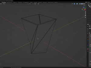 Vase Twisted Square 3D Model