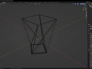 Vase Twisted Square 3D Model