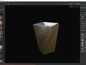 Vase Twisted Square 3D Model
