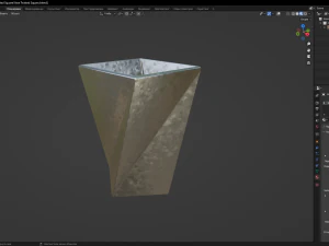 Vase Twisted Square 3D Model