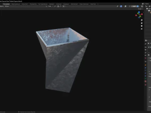 Vase Twisted Square 3D Model