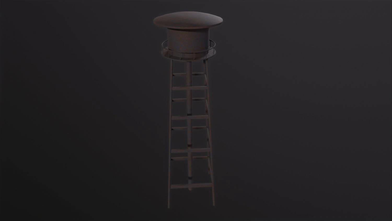 Water Tower 3D Model .c4d .max .obj .3ds .fbx .stl .blend 