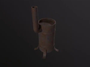 Stufa panciuta Modello 3D