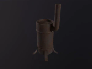 Stufa panciuta Modello 3D