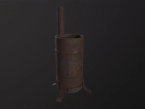 Stufa panciuta Modello 3D